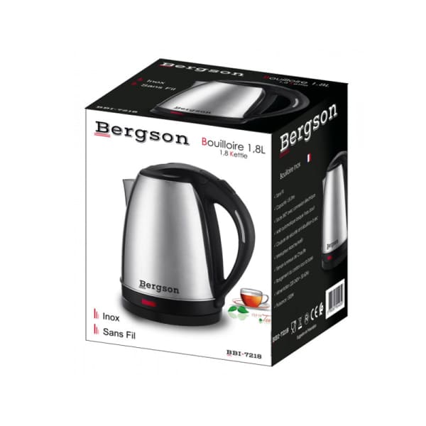 Bouilloire Techwood 1.8L 1500W Inox (BBI 7218) Bouilloire Techwood 1.8L 1500W Inox (BBI 7218)